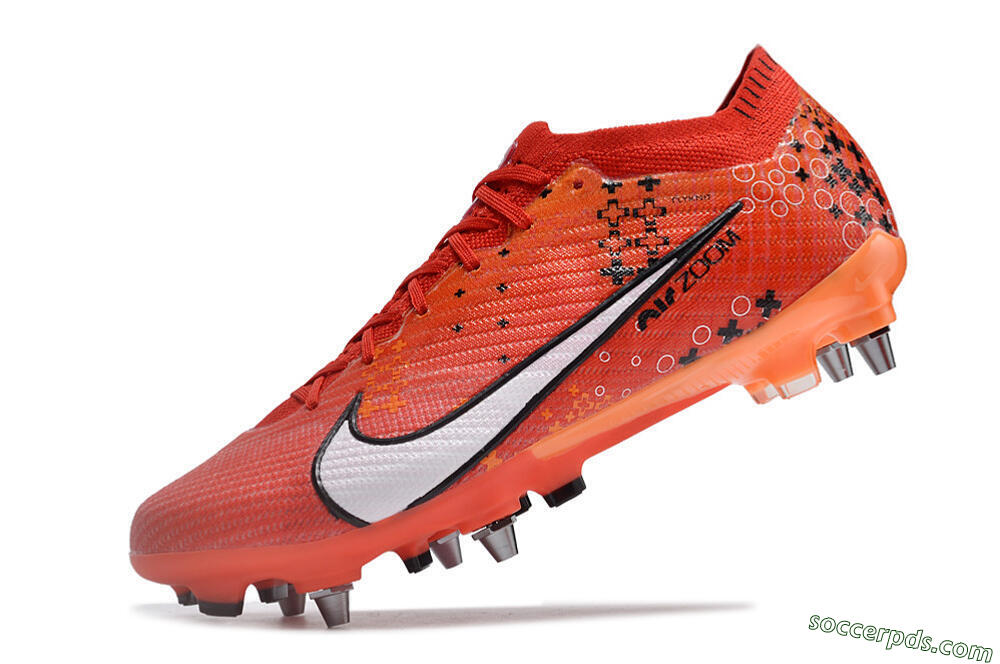 Nike Air Zoom Mercurial Vapor 15 SG Low-Tops Football Boots - Red/White/Black 5