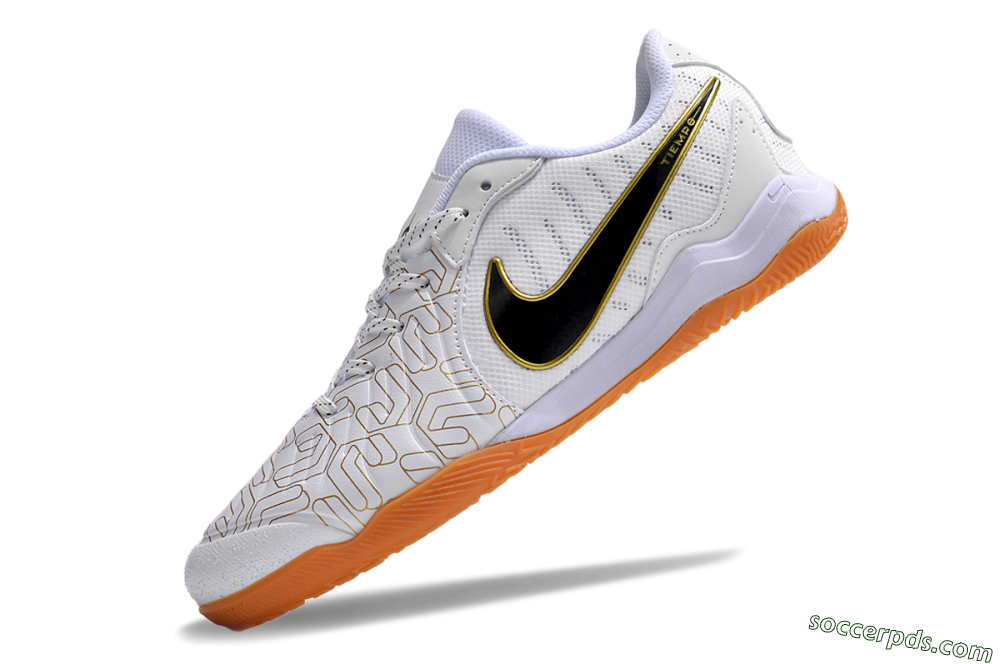 Nike Tiempo Legend 10 Pro IC Low-Tops Football Shoes - White/Gold/Black 5