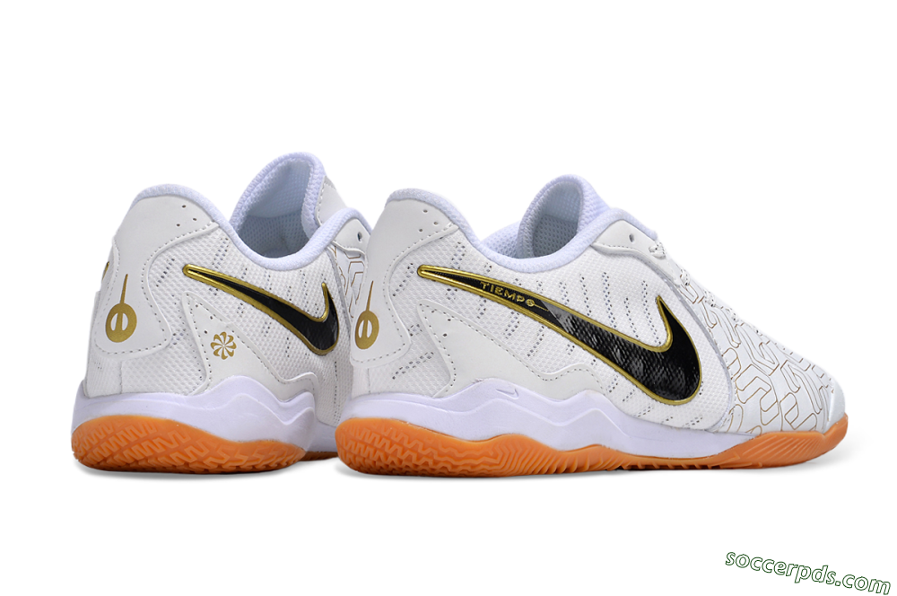 Nike Tiempo Legend 10 Pro IC Low-Tops Football Shoes - White/Gold/Black 6