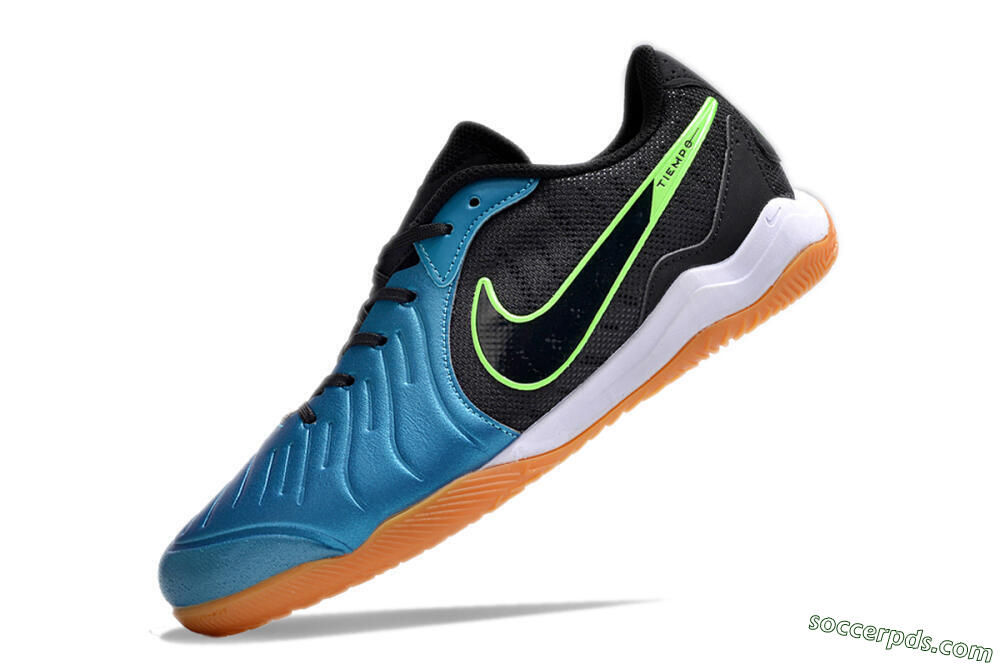 Nike Tiempo Legend 10 Pro IC Low-Tops Football Shoes - Blue/Black/Yellow 5