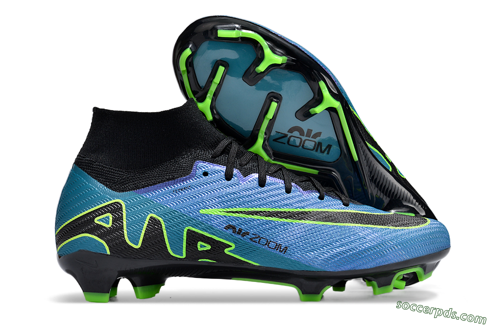 Nike Air Zoom Mercurial Superfly 9 Elite FG High-Tops Football Boots - Blue/Black/Yellow 1