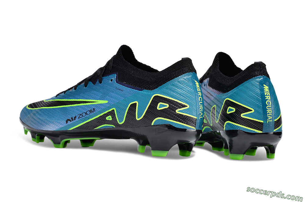 Nike Air Zoom Mercurial Vapor 15 Elite FG Low-Tops Football Boots - Blue/Black/Yellow 5