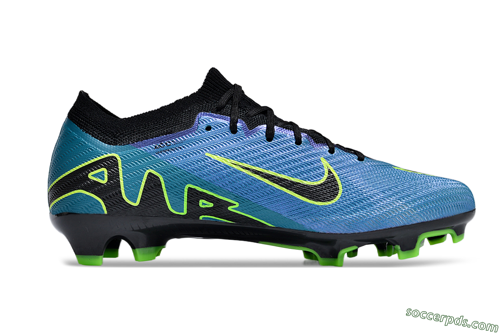 Nike Air Zoom Mercurial Vapor 15 Elite FG Low-Tops Football Boots - Blue/Black/Yellow 4