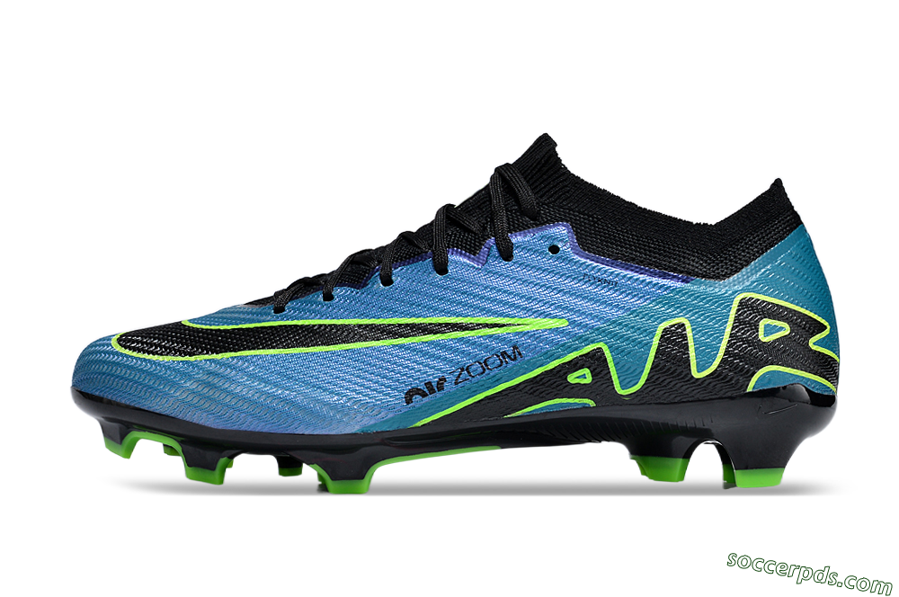 Nike Air Zoom Mercurial Vapor 15 Elite FG Low-Tops Football Boots - Blue/Black/Yellow 2