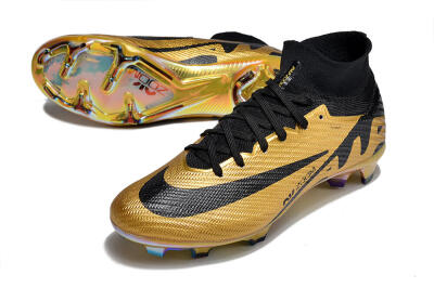 Nike Air Zoom Mercurial Superfly 9 Elite FG High-Tops Football Boots - Gold/Black