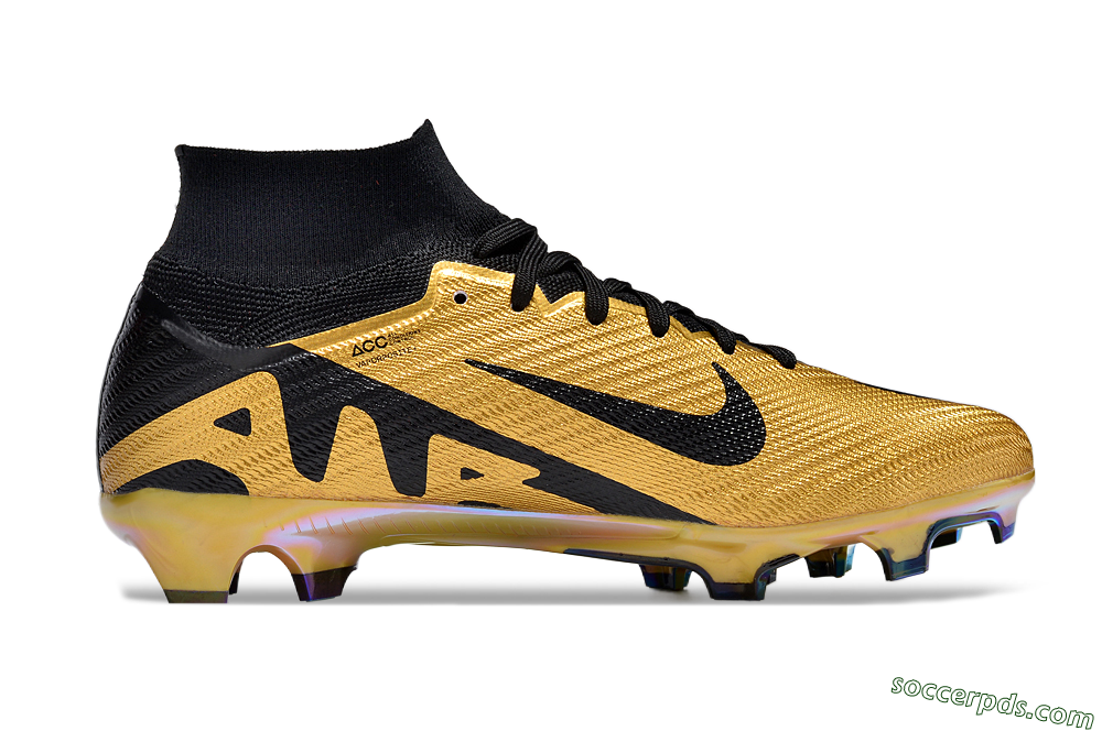 Nike Air Zoom Mercurial Superfly 9 Elite FG High-Tops Football Boots - Gold/Black 4