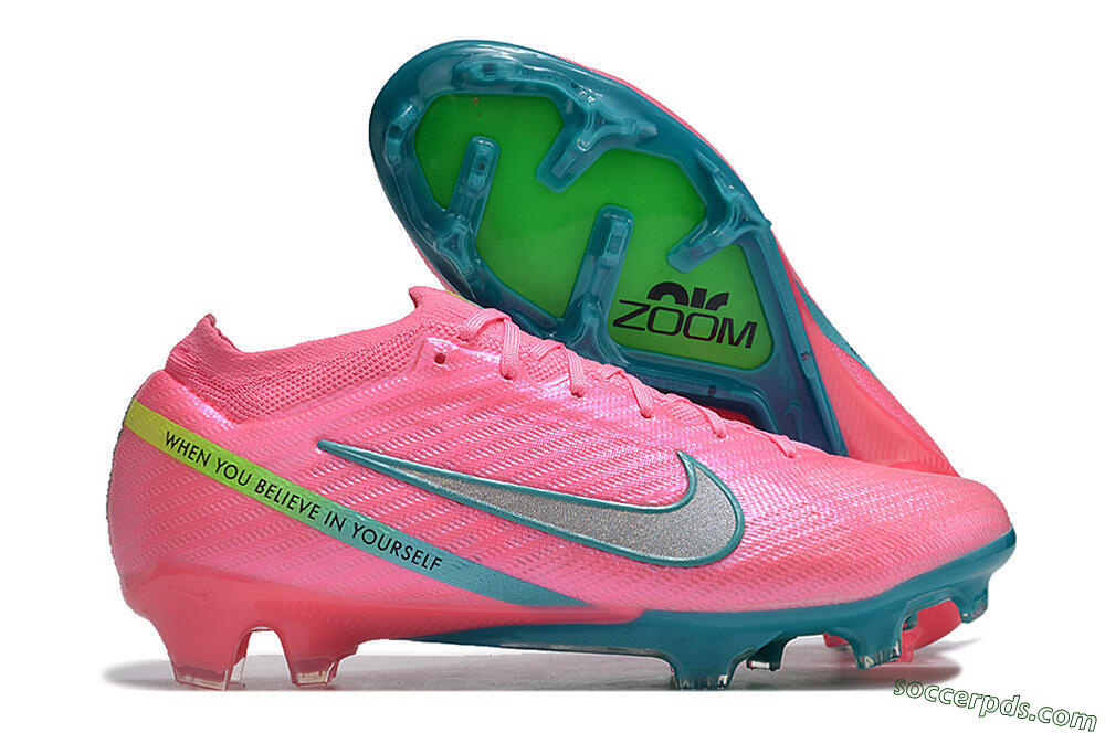 Nike Air Zoom Mercurial Vapor 15 Elite FG Low-Tops Football Boots - Pink/Silver/Blue/Yellow 1