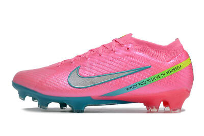Nike Air Zoom Mercurial Vapor 15 Elite FG Low-Tops Football Boots - Pink/Silver/Blue/Yellow