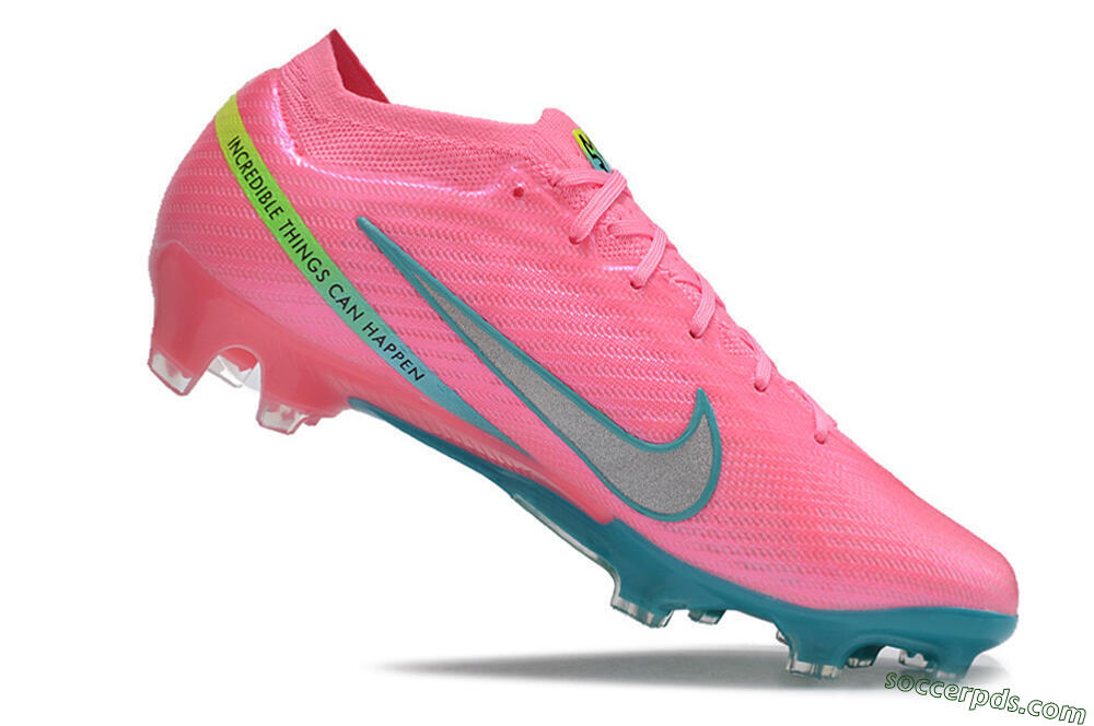Nike Air Zoom Mercurial Vapor 15 Elite FG Low-Tops Football Boots - Pink/Silver/Blue/Yellow 4