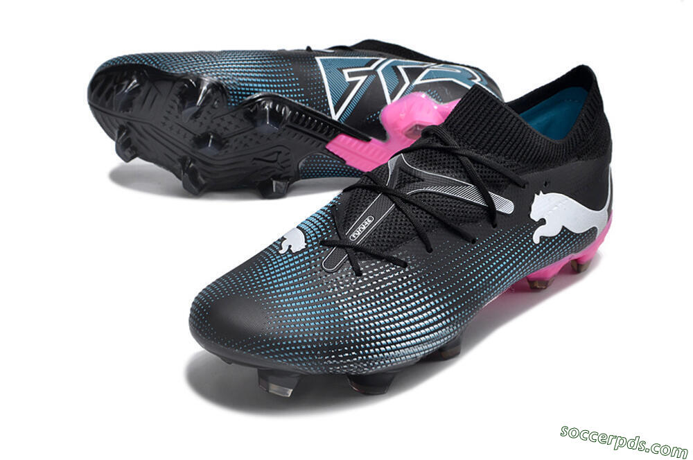 Puma Future Ultimate FG Low-Tops Football Boots - Black/Blue/White/Pink 3