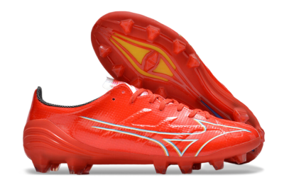 Mizuno Morelia Alpha Made in Japan FG Low-Tops Football Boots - Red/White/Blue/Yellow