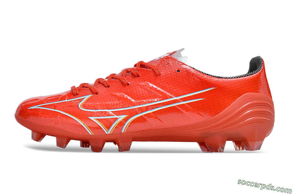 Mizuno Morelia Alpha Made in Japan FG Low-Tops Football Boots - Red/White/Blue/Yellow 2