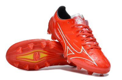 Mizuno Morelia Alpha Made in Japan FG Low-Tops Football Boots - Red/White/Blue/Yellow