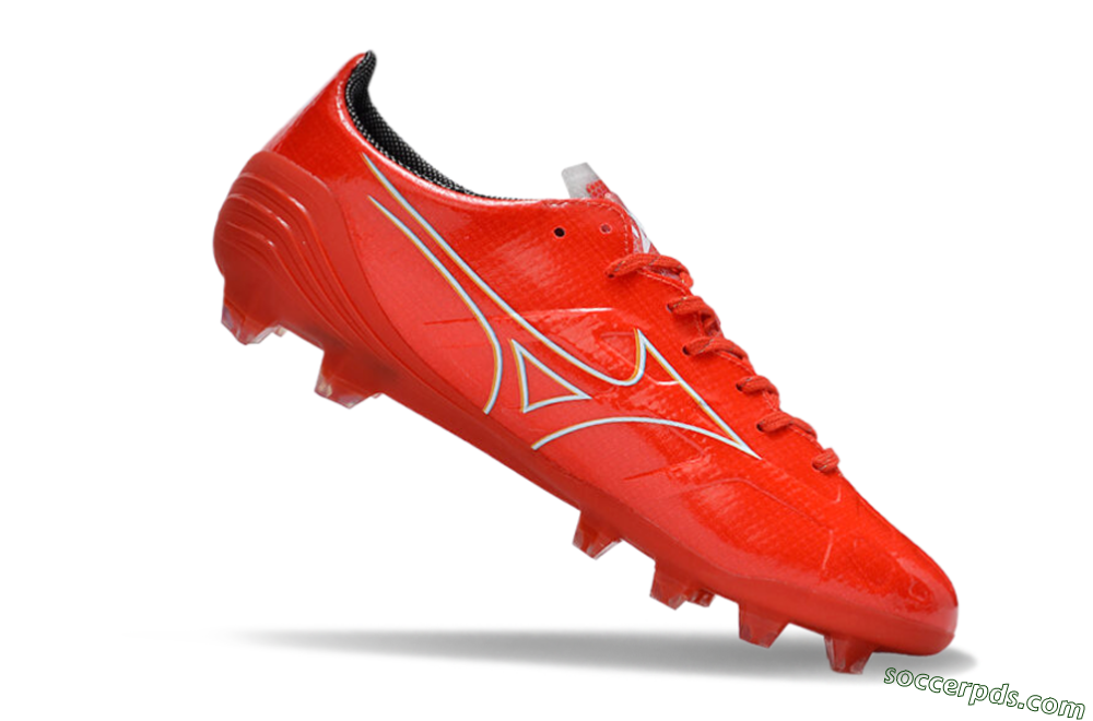 Mizuno Morelia Alpha Made in Japan FG Low-Tops Football Boots - Red/White/Blue/Yellow 4