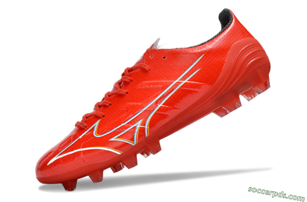 Mizuno Morelia Alpha Made in Japan FG Low-Tops Football Boots - Red/White/Blue/Yellow 5