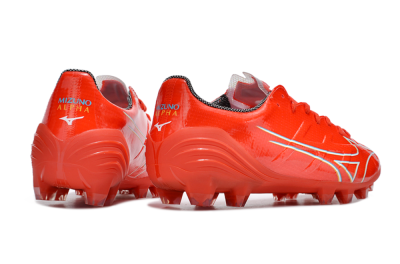 Mizuno Morelia Alpha Made in Japan FG Low-Tops Football Boots - Red/White/Blue/Yellow
