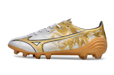 Mizuno Morelia Alpha Made in Japan FG Low-Tops Football Boots - White/Gold/Black