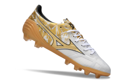 Mizuno Morelia Alpha Made in Japan FG Low-Tops Football Boots - White/Gold/Black