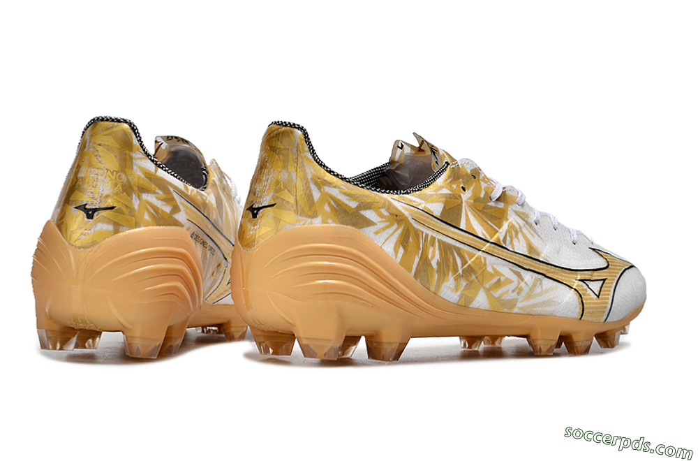 Mizuno Morelia Alpha Made in Japan FG Low-Tops Football Boots - White/Gold/Black 6