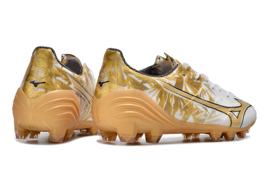 Mizuno Morelia Alpha Made in Japan FG Low-Tops Football Boots - White/Gold/Black
