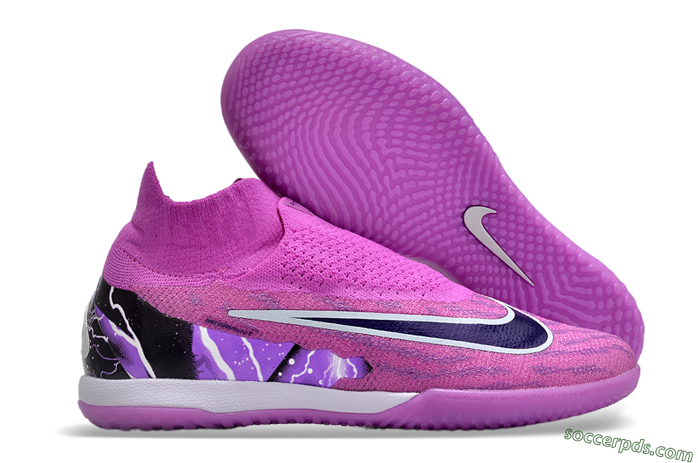 Nike Phantom GX Elite DF Link IC High-Tops Football Shoes - Purple/Black/White 1