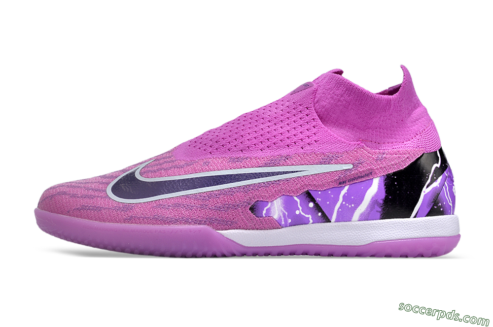 Nike Phantom GX Elite DF Link IC High-Tops Football Shoes - Purple/Black/White 2