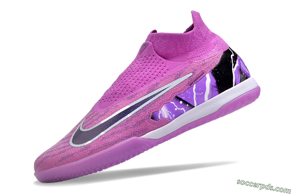 Nike Phantom GX Elite DF Link IC High-Tops Football Shoes - Purple/Black/White 5