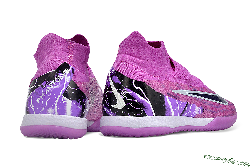 Nike Phantom GX Elite DF Link IC High-Tops Football Shoes - Purple/Black/White 6