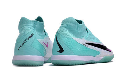 Nike Phantom GX Elite DF Link IC High-Tops Football Shoes - White/Jade/Black/Purple