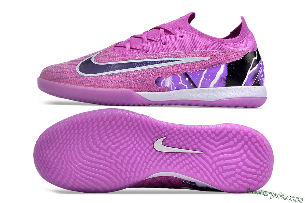 Nike Phantom GX Elite IC Low-Tops Football Shoes - Purple/Black/White 0
