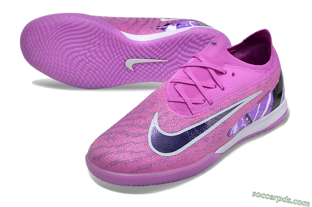 Nike Phantom GX Elite IC Low-Tops Football Shoes - Purple/Black/White 3