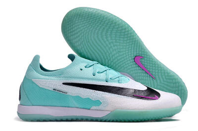 Nike Phantom GX Elite IC Low-Tops Football Shoes - White/Jade/Black/Purple