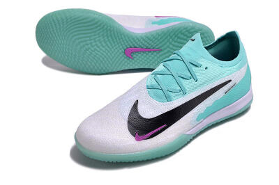 Nike Phantom GX Elite IC Low-Tops Football Shoes - White/Jade/Black/Purple