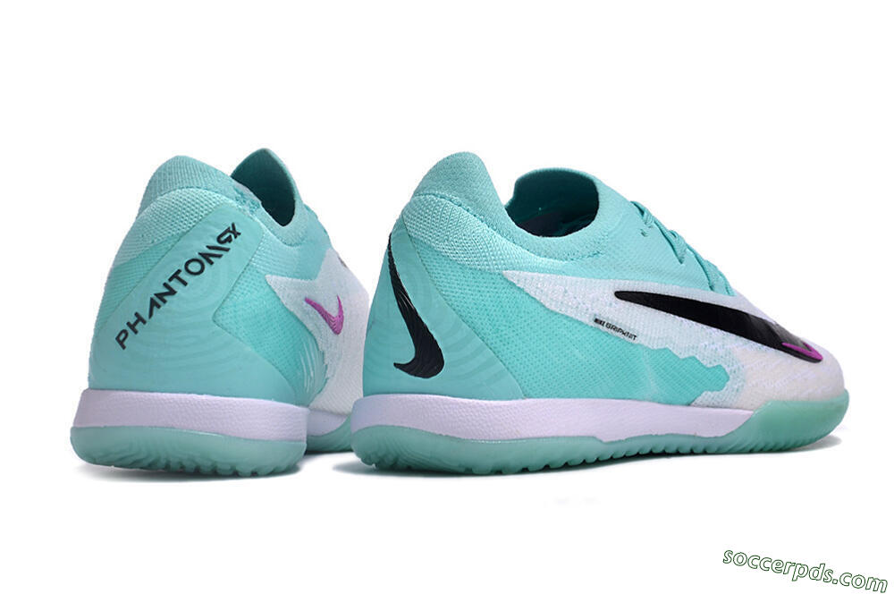 Nike Phantom GX Elite IC Low-Tops Football Shoes - White/Jade/Black/Purple 6
