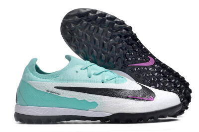 Nike Phantom GX Elite TF Low-Tops Football Shoes - White/Jade/Black/Purple