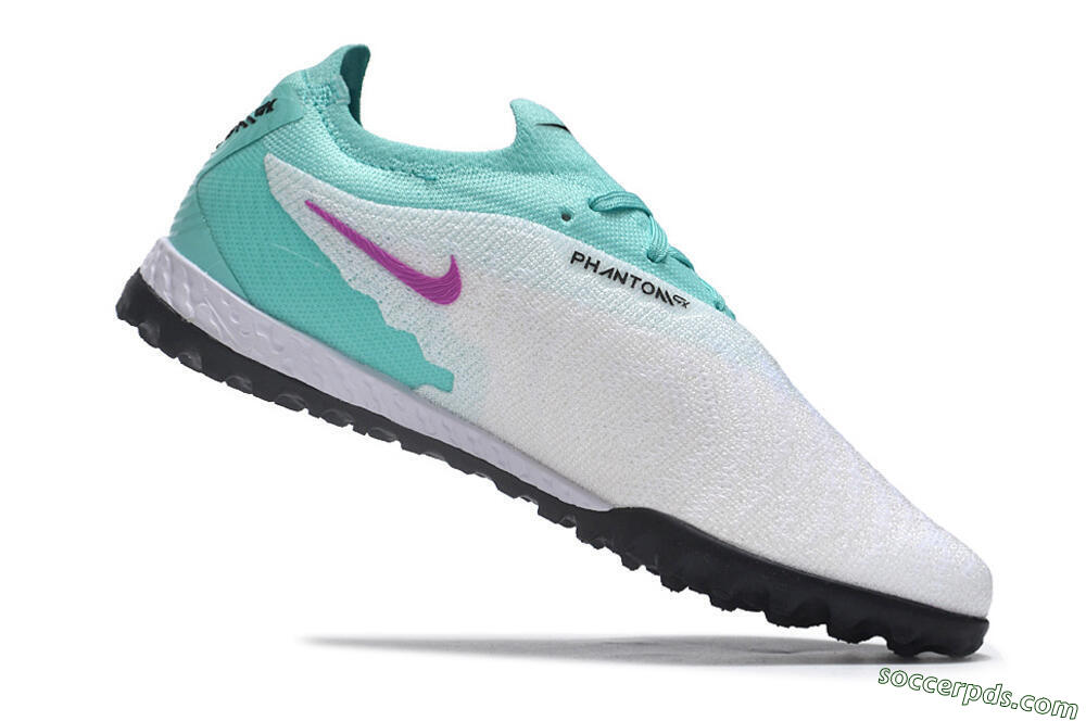 Nike Phantom GX Elite TF Low-Tops Football Shoes - White/Jade/Black/Purple 4