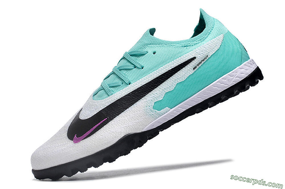 Nike Phantom GX Elite TF Low-Tops Football Shoes - White/Jade/Black/Purple 5