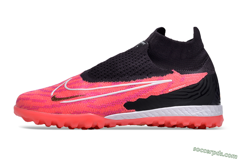Nike Phantom GX Elite DF Link TF High-Tops Football Shoes - Pink/Gold/White/Black 2