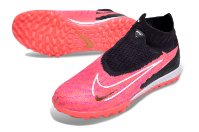 Nike Phantom GX Elite DF Link TF High-Tops Football Shoes - Pink/Gold/White/Black
