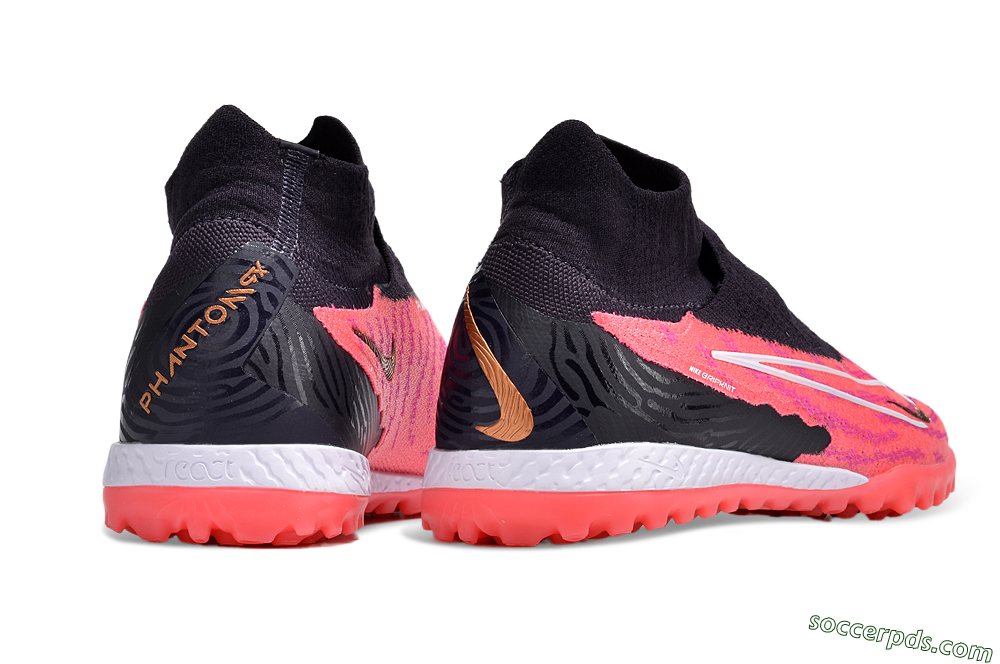 Nike Phantom GX Elite DF Link TF High-Tops Football Shoes - Pink/Gold/White/Black 6