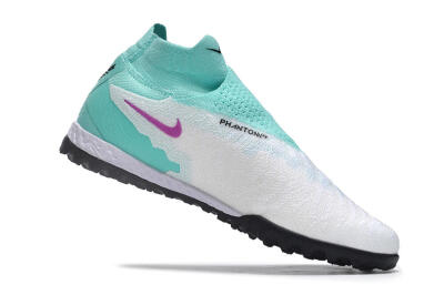 Nike Phantom GX Elite DF Link TF High-Tops Football Shoes - White/Jade/Black/Purple