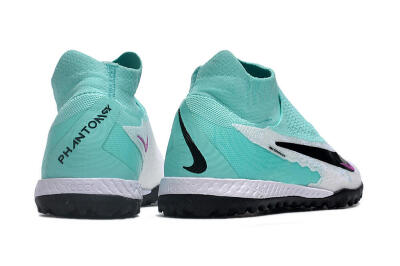 Nike Phantom GX Elite DF Link TF High-Tops Football Shoes - White/Jade/Black/Purple