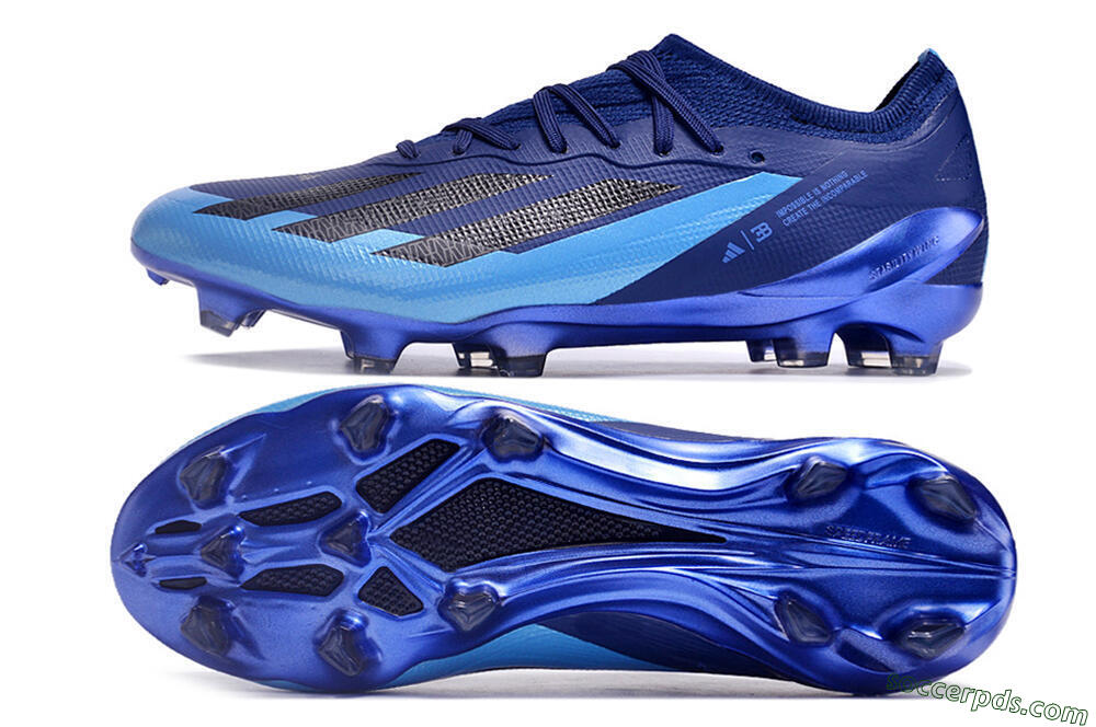 Adidas X Crazyfast Messi.1 FG Low-Tops Football Boots - Blue/Jade/Black 0
