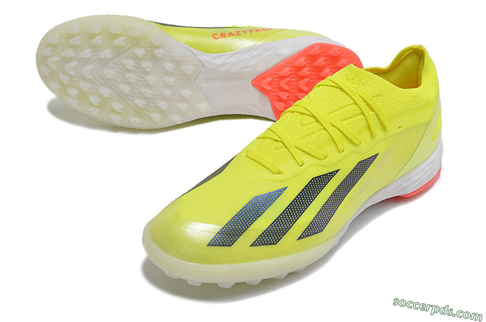 Adidas X Crazyfast.1 TF Low-Tops Football Shoes - Yellow/Black/White 3