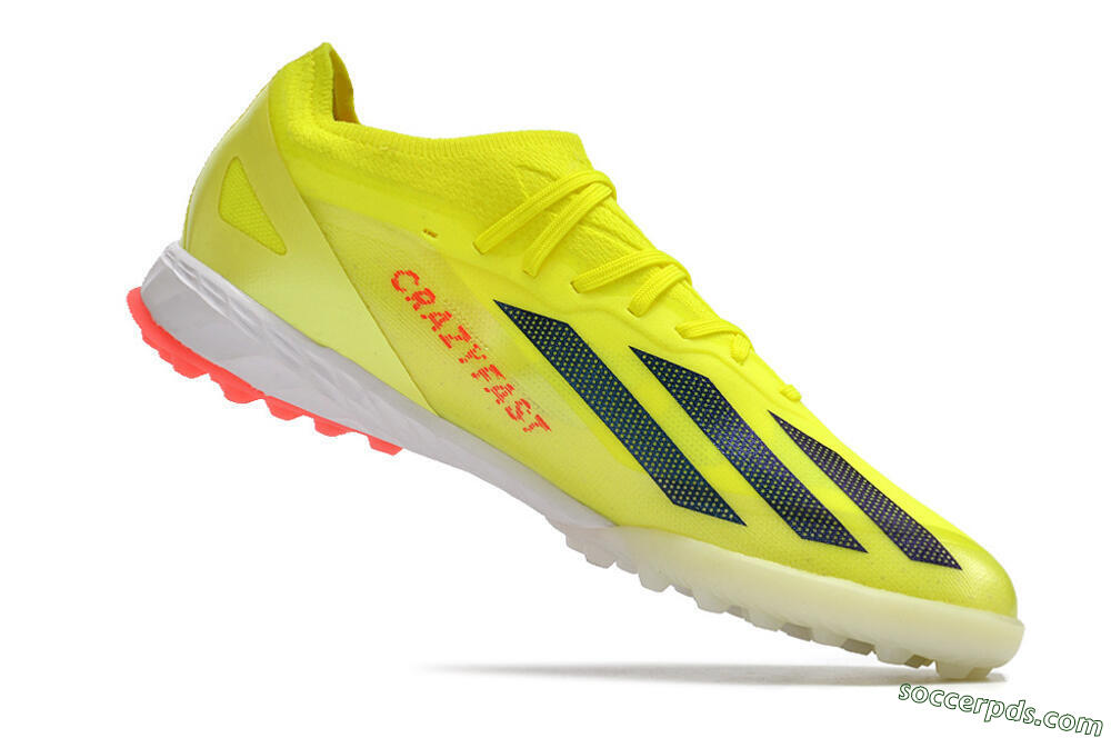 Adidas X Crazyfast.1 TF Low-Tops Football Shoes - Yellow/Black/White 4