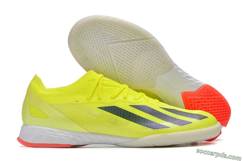 Adidas X Crazyfast.1 IC Low-Tops Football Shoes - Yellow/Black/White 1