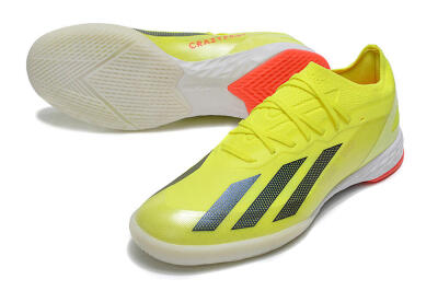 Adidas X Crazyfast.1 IC Low-Tops Football Shoes - Yellow/Black/White