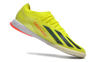Adidas X Crazyfast.1 IC Low-Tops Football Shoes - Yellow/Black/White