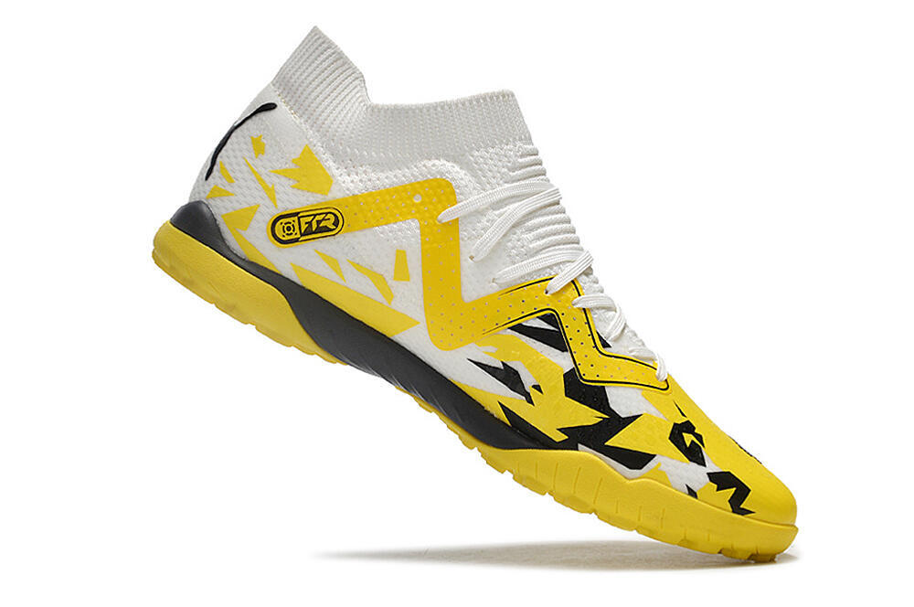 Puma Future X Powercat Tokyo Match TF Low-Tops Football Shoes - Yellow/White/Black 4