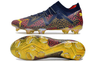Puma Future Ultimate FG Low-Tops Football Boots - Blue/Red/Gold